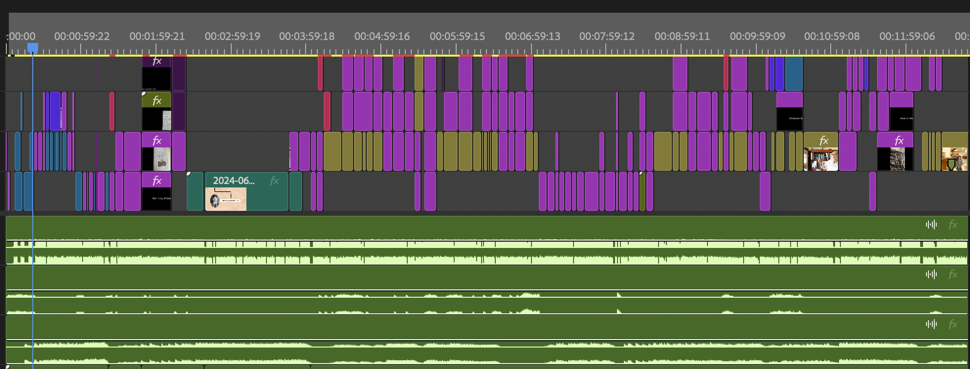 Hong Far Low editing timeline